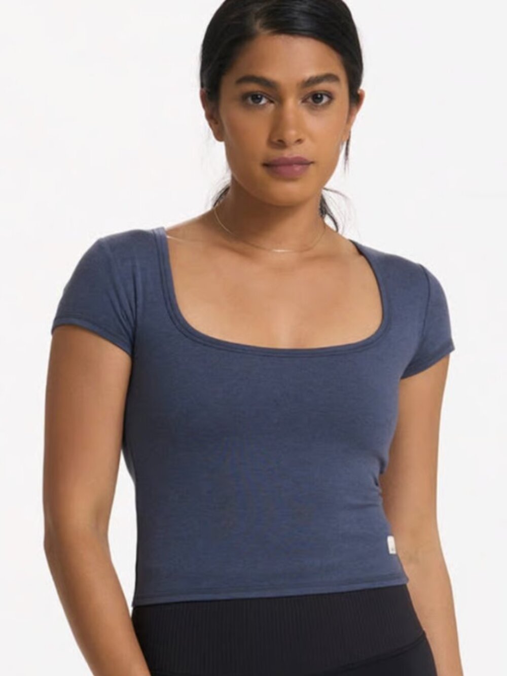 Vuori Halo Crop Top Short Sleeve Scoop Neck Gym Yoga Athleisure Women's Small